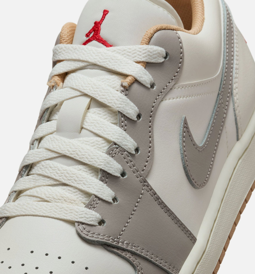 Air Jordan 1 Low | Men's Lifestyle Shoe | Sail/Fire Red/College Grey/Hemp