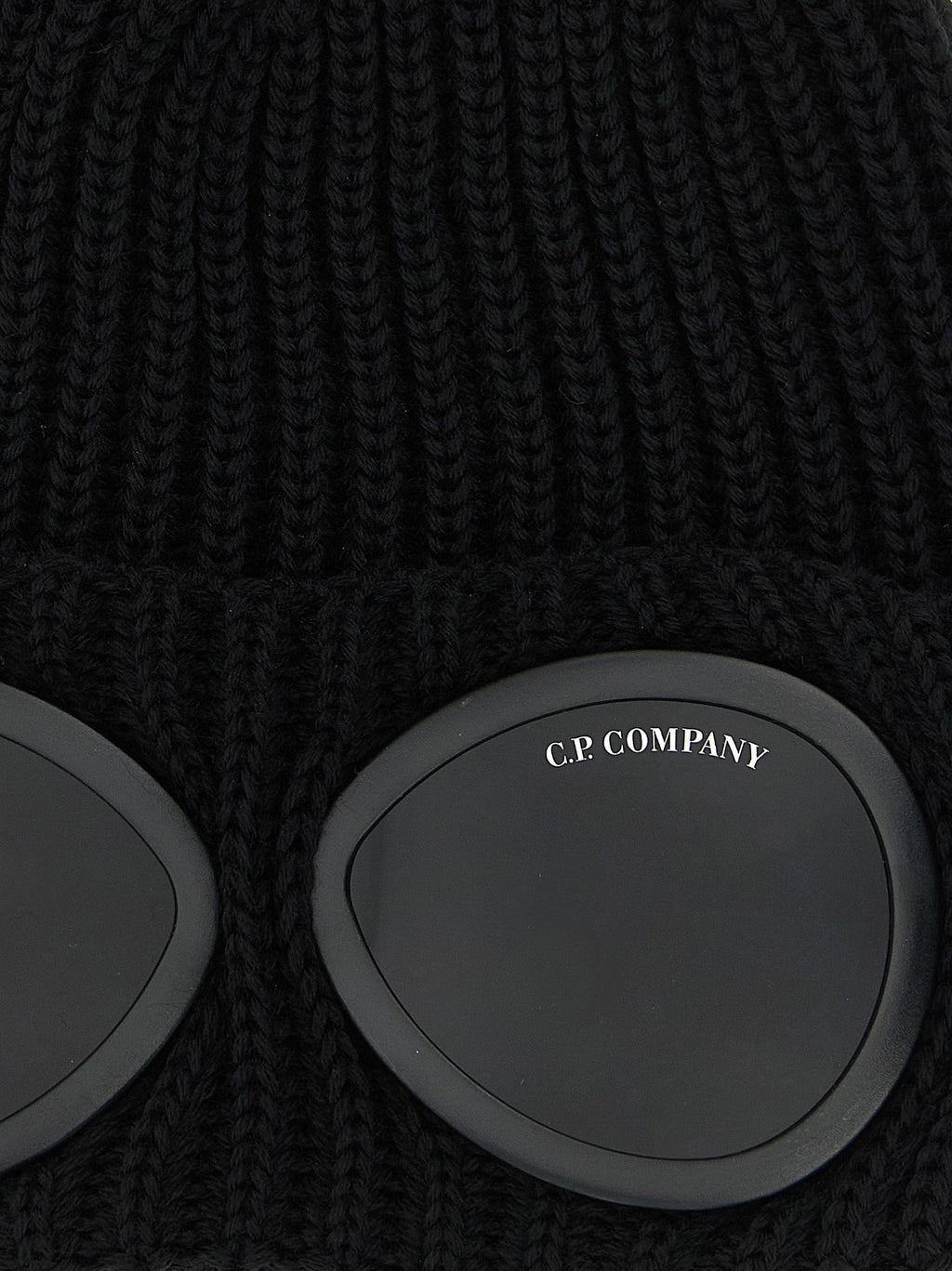 C.P. Company Black Wool Beanie
