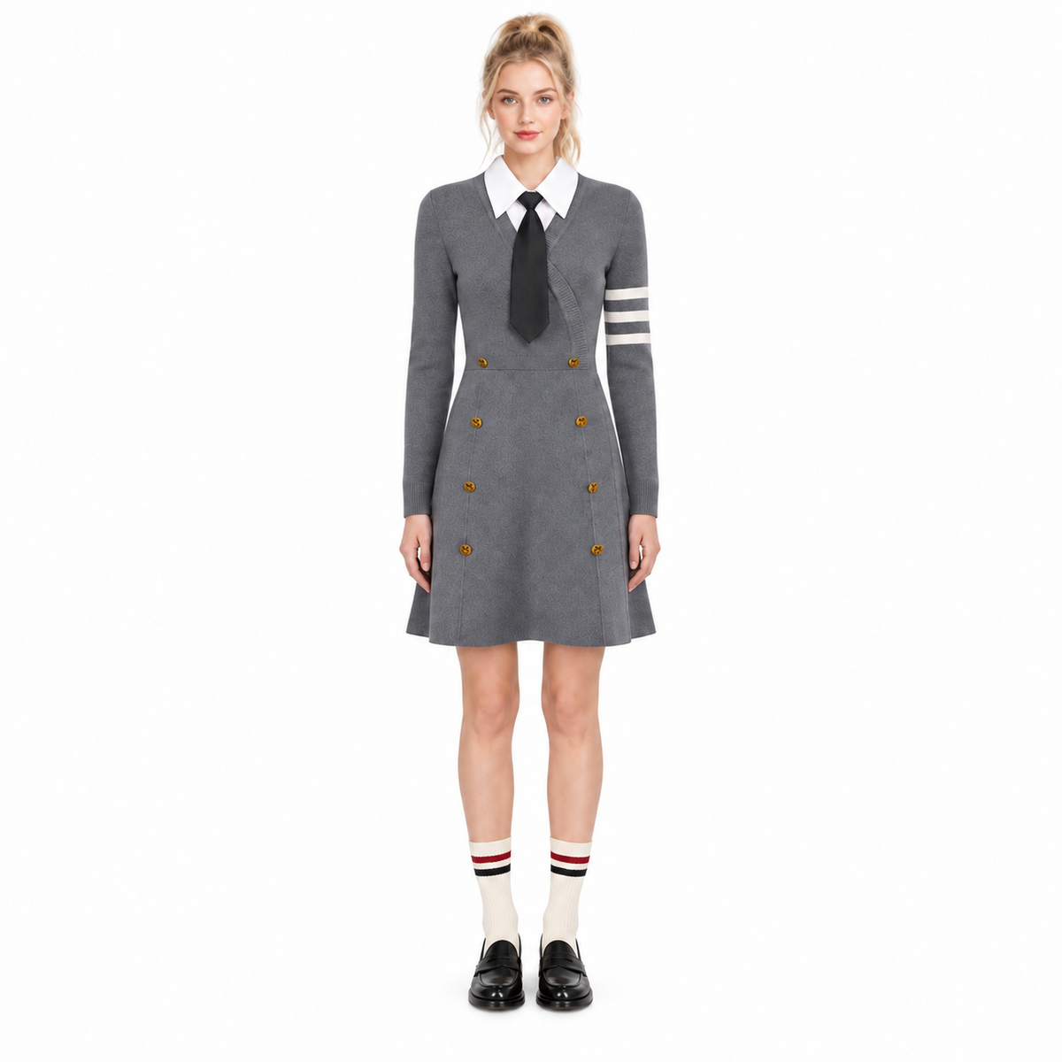 Women's Collared Double-Breasted Dress | Thom Browne