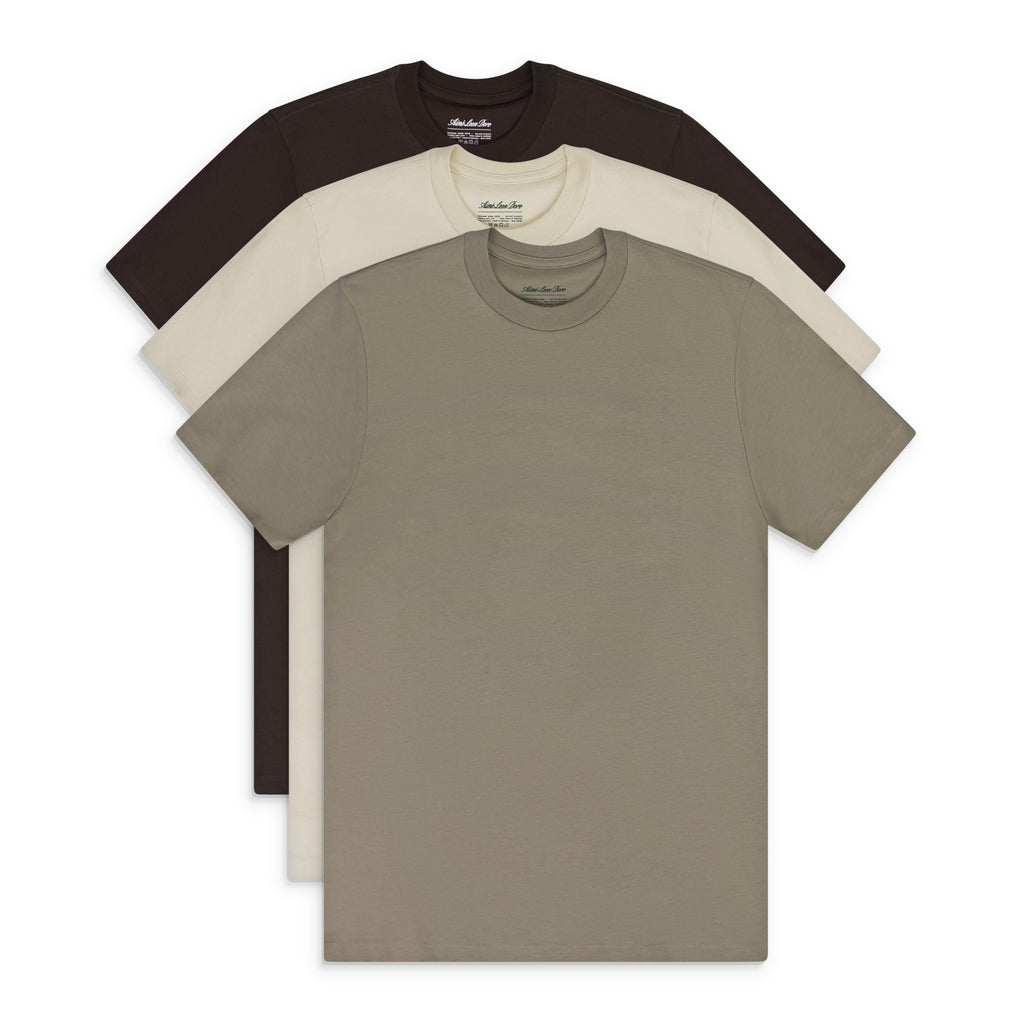 Green/Brown/Beige Multi-Color T-Shirt 3-Pack