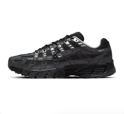 Nike P-6000 Suede Anthracite Black Chrome Metallic Silver$128
