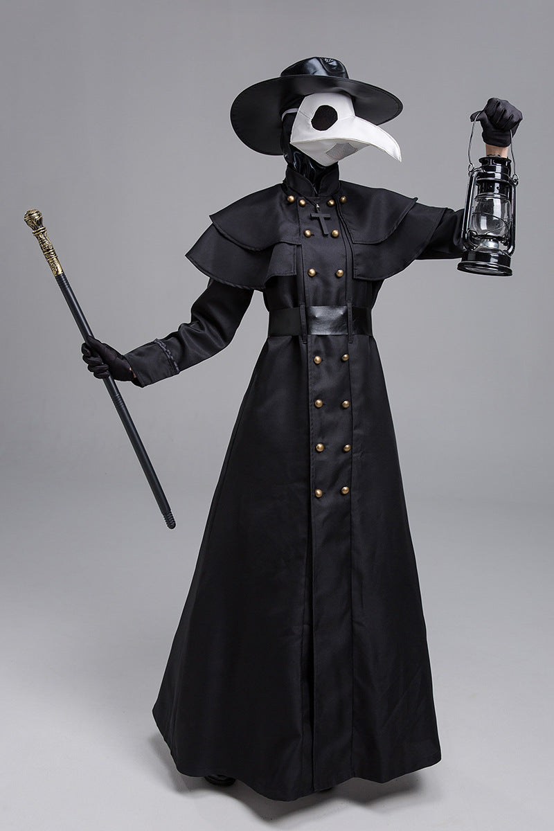 Halloween Men & Women Plague Doctor Cosplay Medieval Couple Party Sets