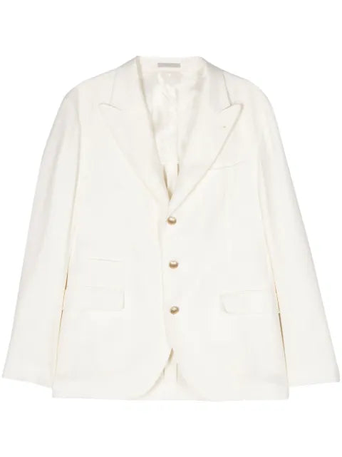 Brunello Cucinelli single-breasted twill blazer