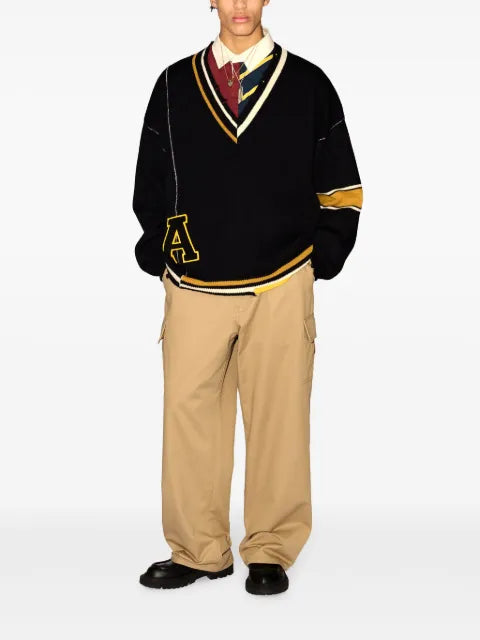 AMBUSH raw-cut striped jumper
