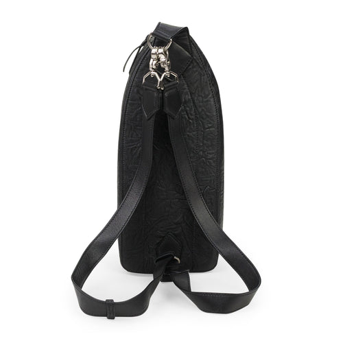 BLACK EMBROIDERED CROSSBODY BAG
