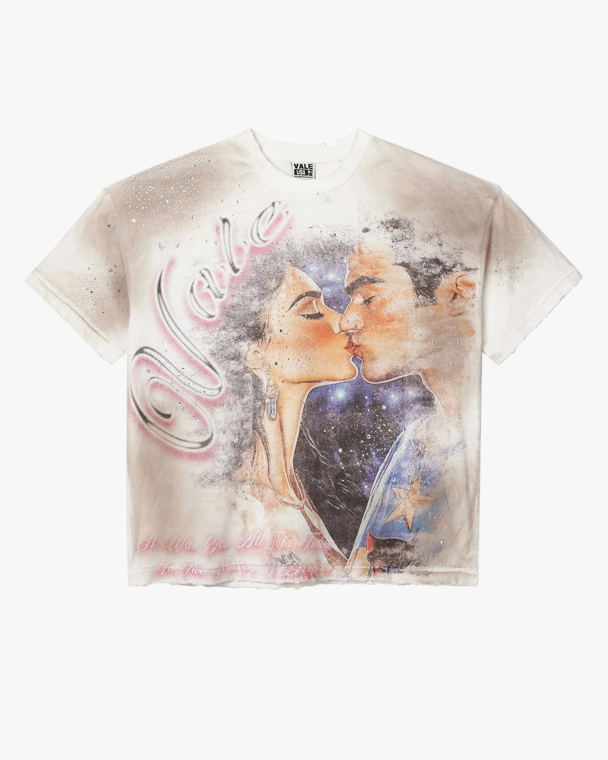 VALE FOREVER FATED YOURS BLING TEE WHITE