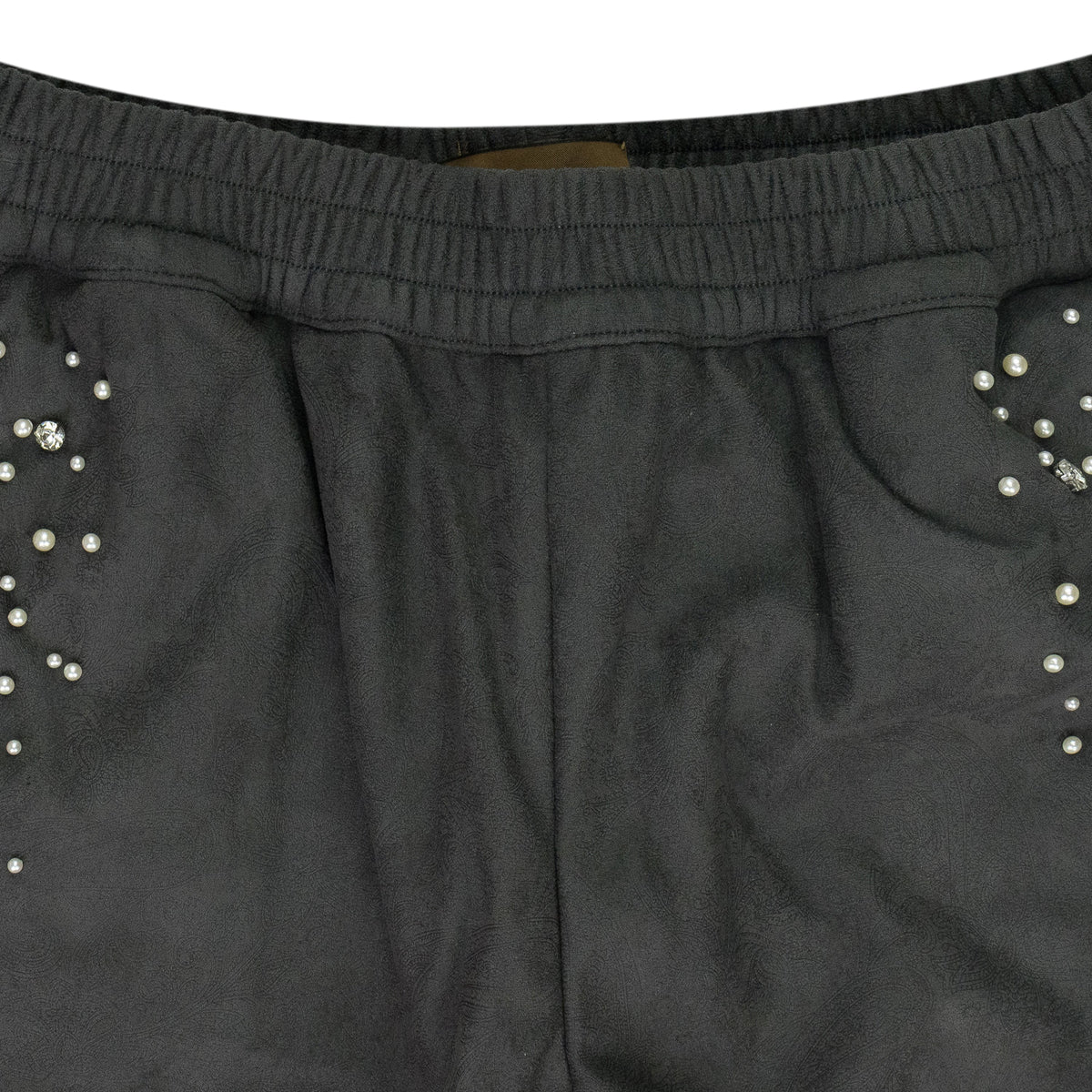 Black Cashew Blossom Pearl Sweatpants