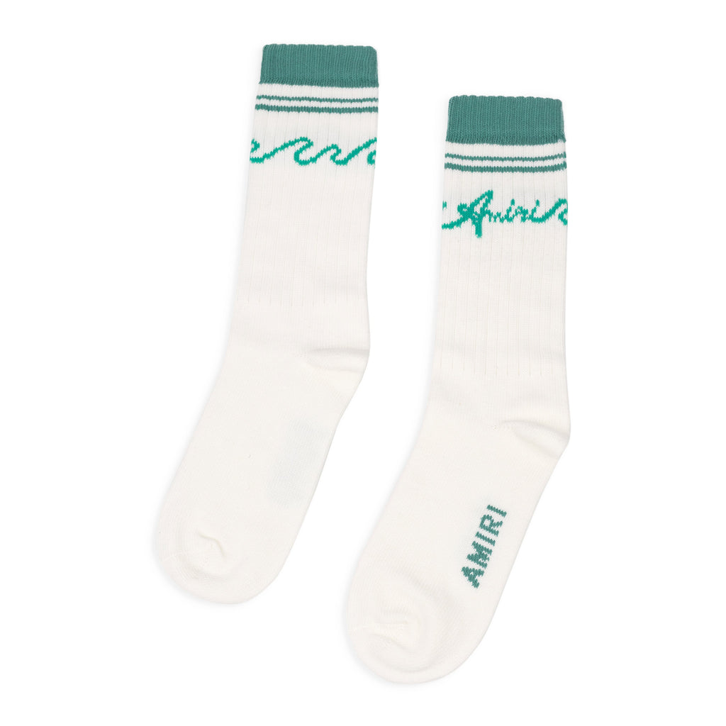 Sea Blue Wave Socks