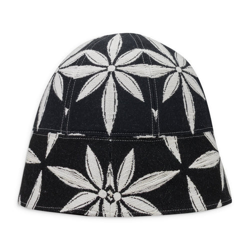 Black Jacquard Bucket Hat