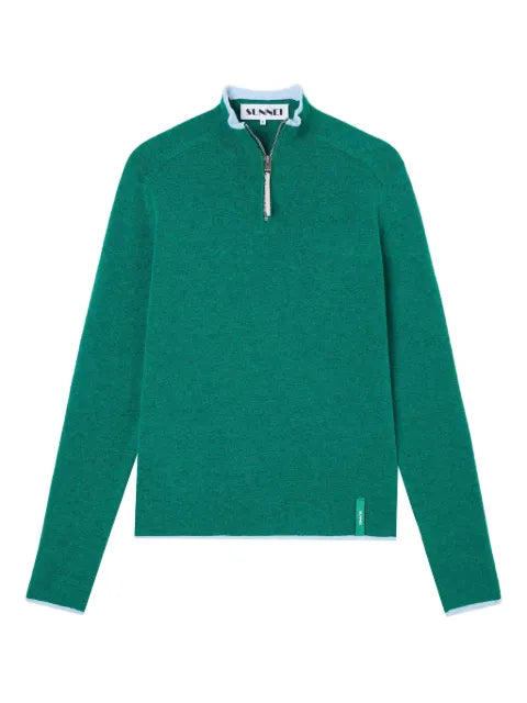 Sunnei half-zipped long-sleeve sweater