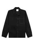 sacai contrasting-trim shirt jacket