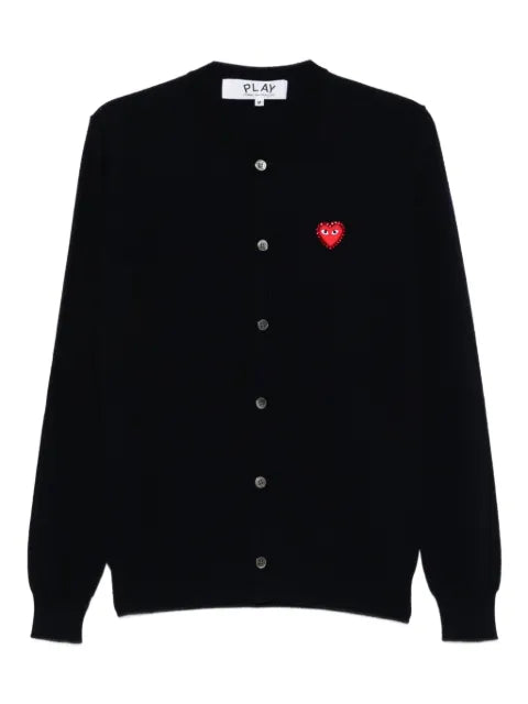 Comme Des Garçons Play heart-emblem rhinestone-embellishment cardigan