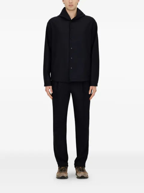 Herno button-fastening hooded jacket