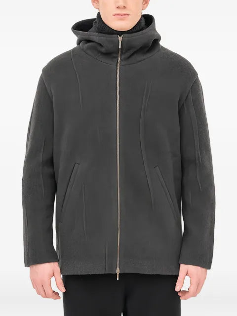 Label Under Construction zip-up hooded jacket
