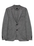 Zegna buttoned herringbone-pattern blazer