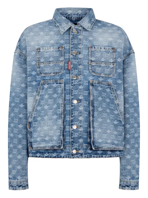 DSQUARED2 logo-embellishment denim jacket