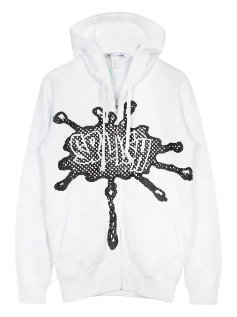 Comme Des Garçons Shirt printed zip hoodie
