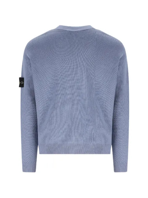 Stone Island 5100009 ribbed soft organic cotton cardigan