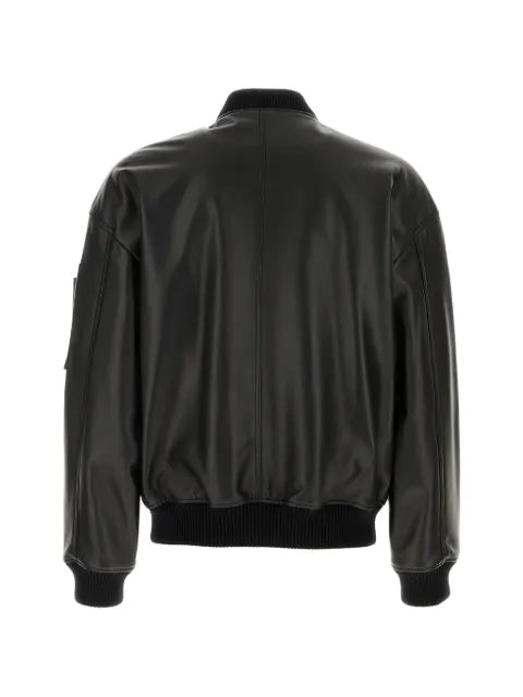 DSQUARED2 leather Cyprus bomber jacket