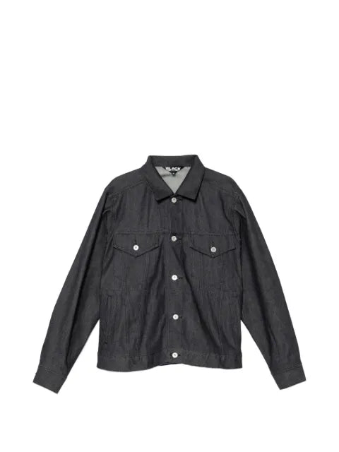 Black Comme Des Garçons button long-sleeve denim jacket