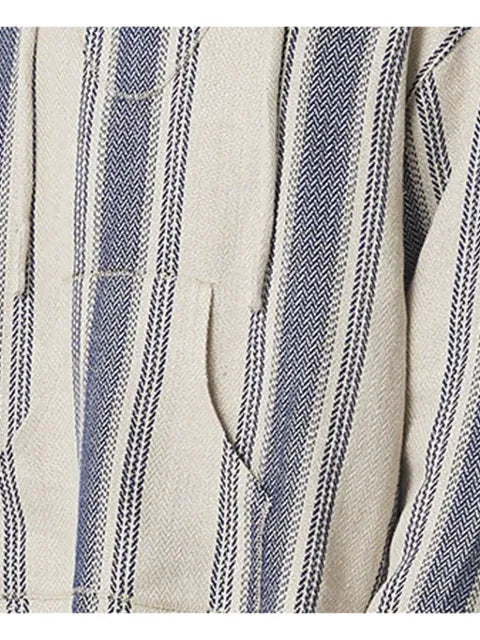Kuro stripe linen parka
