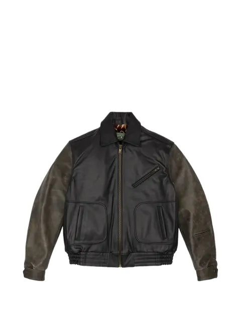 Denim Tears colour-block leather jacket