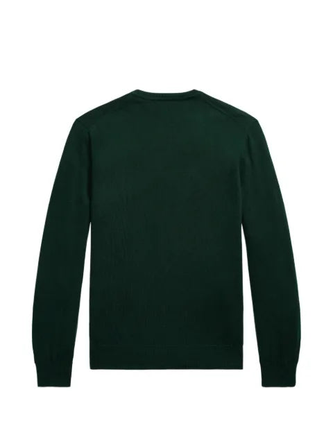 Polo Ralph Lauren embroidered-logo V-neck sweater