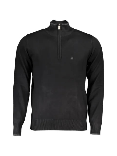 U.S. Grand logo-embroidered half-zip sweater