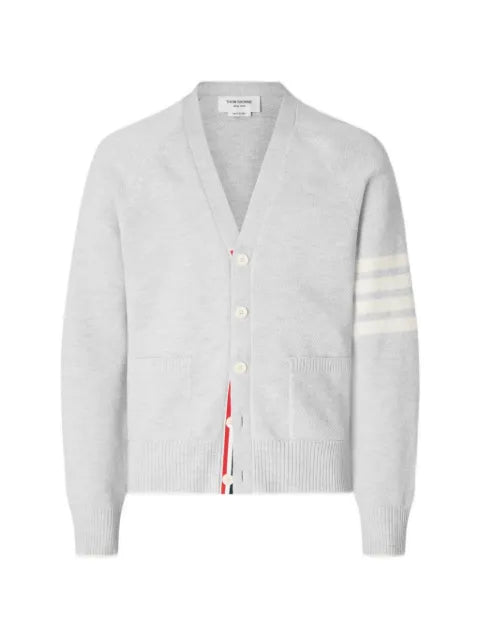 Thom Browne linen cotton 4-Bar relaxed fit cardigan