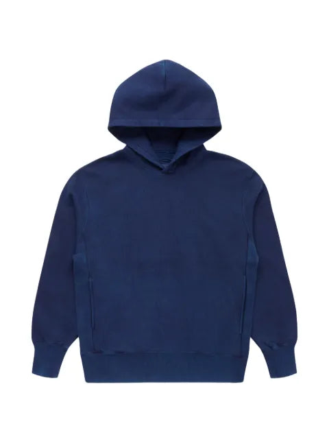 Blue Blue  indigo-dyed knitted hoodie