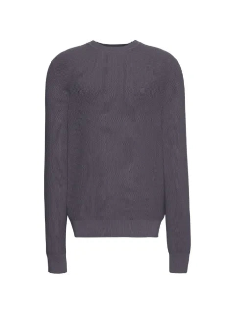 Calvin Klein waffle-knit logo-embroidered sweater