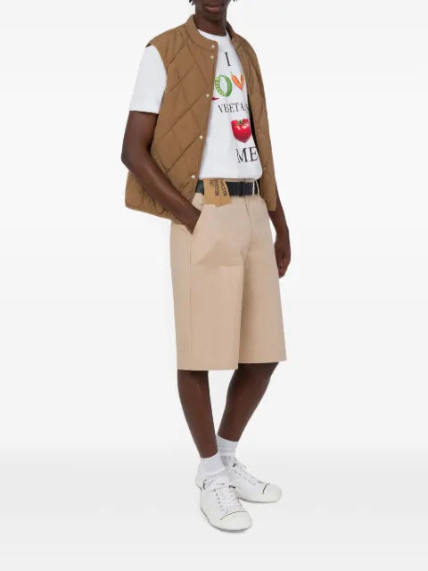 Love Moschino quilted logo-patch gilet