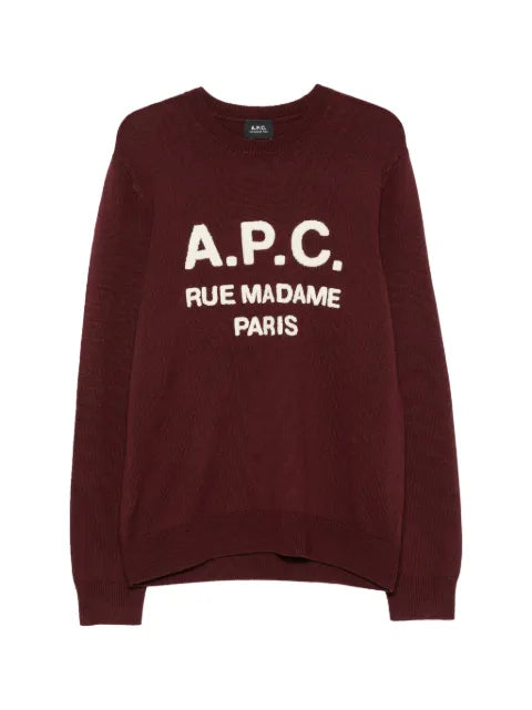 A.P.C. Rue Madame Paris logo-detail wool jumper