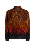 ETRO cotton corduroy jacket with placed degradé Paisley print