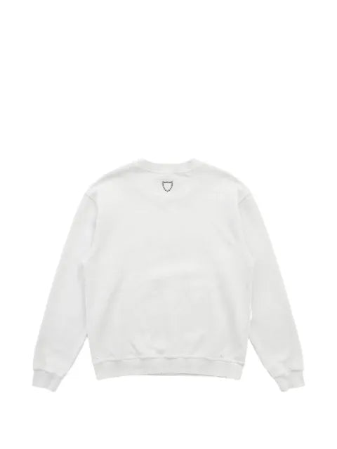 Htc Los Angeles logo-print distressed sweater