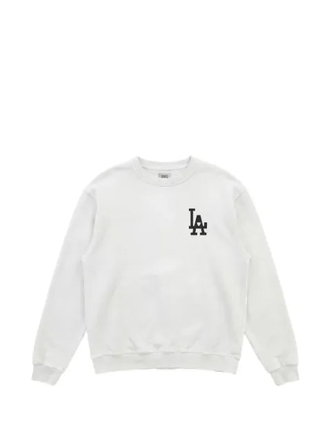 Htc Los Angeles logo-print distressed sweater
