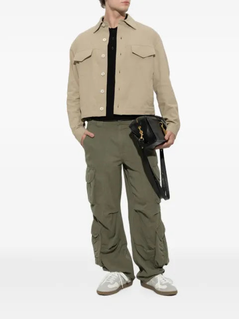 Balmain button-fastening pocket-detail overshirt
