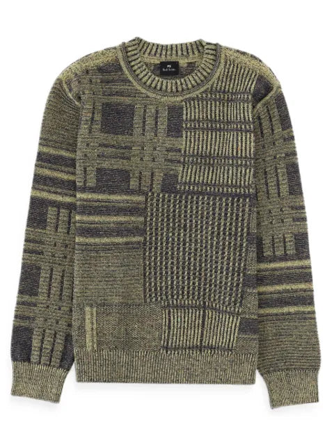 PS Paul Smith patchwork cotton-blend sweater