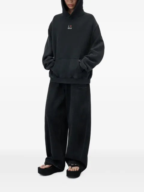 Alexander Wang crystal hotfix i heart hoodie