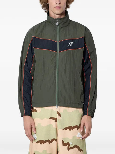 BOTT contrast-panel high-collar jacket