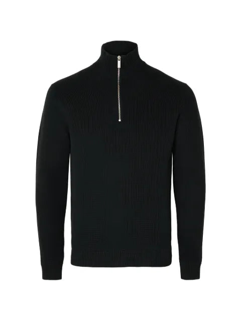 SELECTED sweater with a short zip