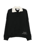 Laneus embroidered whipstitch sweatshirt