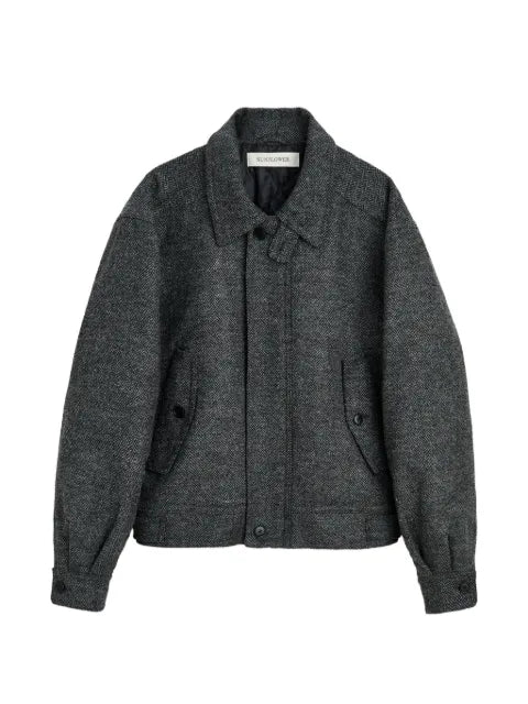 Sunflower Harrington herringbone-pattern jacket