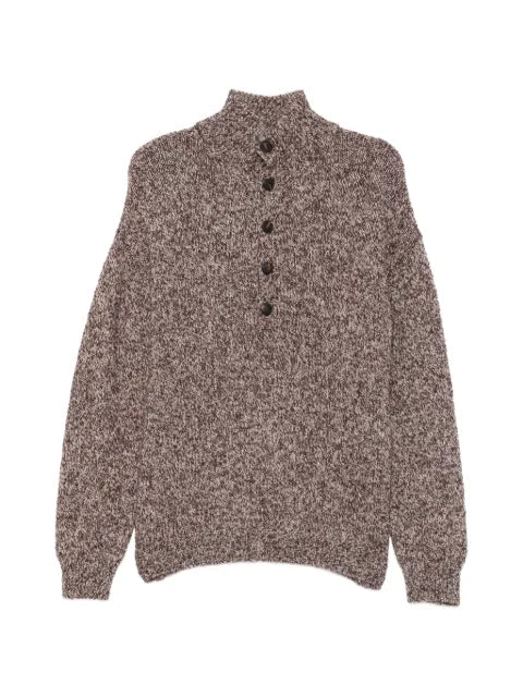 AROVESCIO marl-knit button-up cardigan