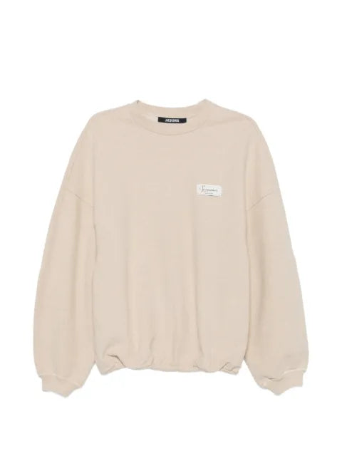 Jacquemus logo-patch drop-shoulder sweater