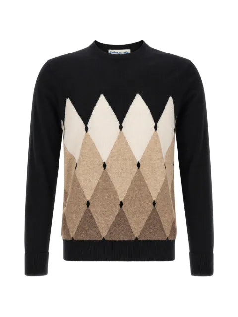 Ballantyne diamond-inlay cashmere sweater
