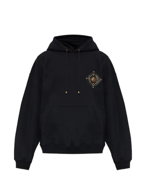 Versace embellished cotton-jersey hoodie