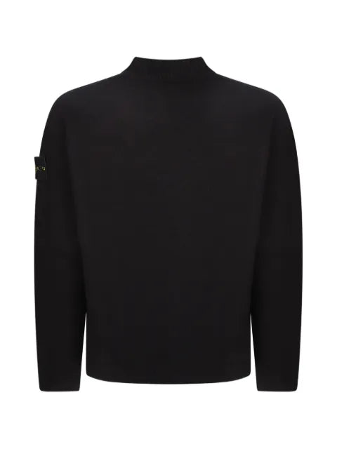 Stone Island logo-patch high-neck sweater