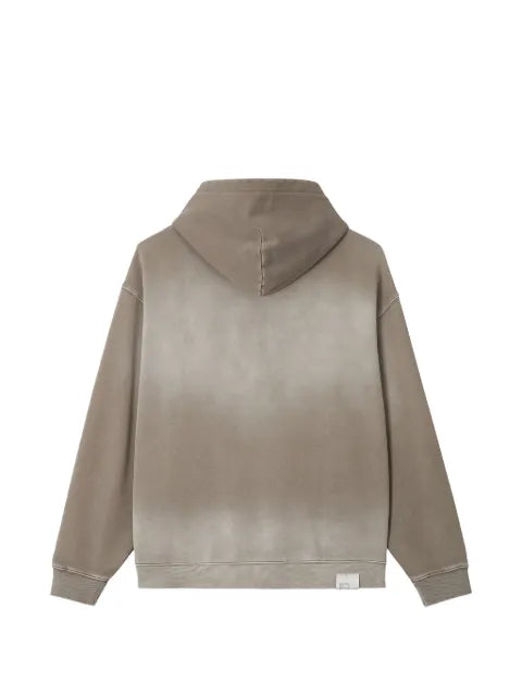 izzue faded-effect graphic-print hoodie