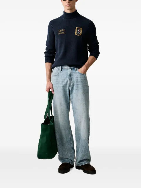 Aeronautica Militare patch-detail roll-neck jumper